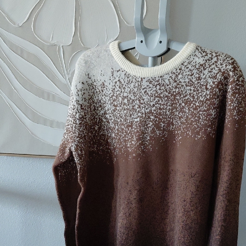 Brown and Cream Gradient Sweater